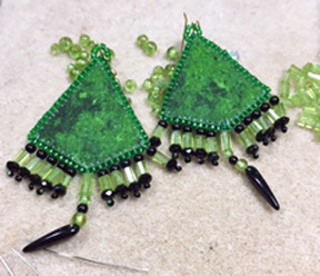 green-earrings